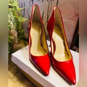 Jessica Simpson patent leather pump 10M Lipstick (red)
